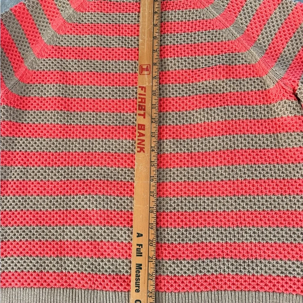 Boden classic Coral and Taupe Knit Sweater Oversized feel - Picture 6 of 9